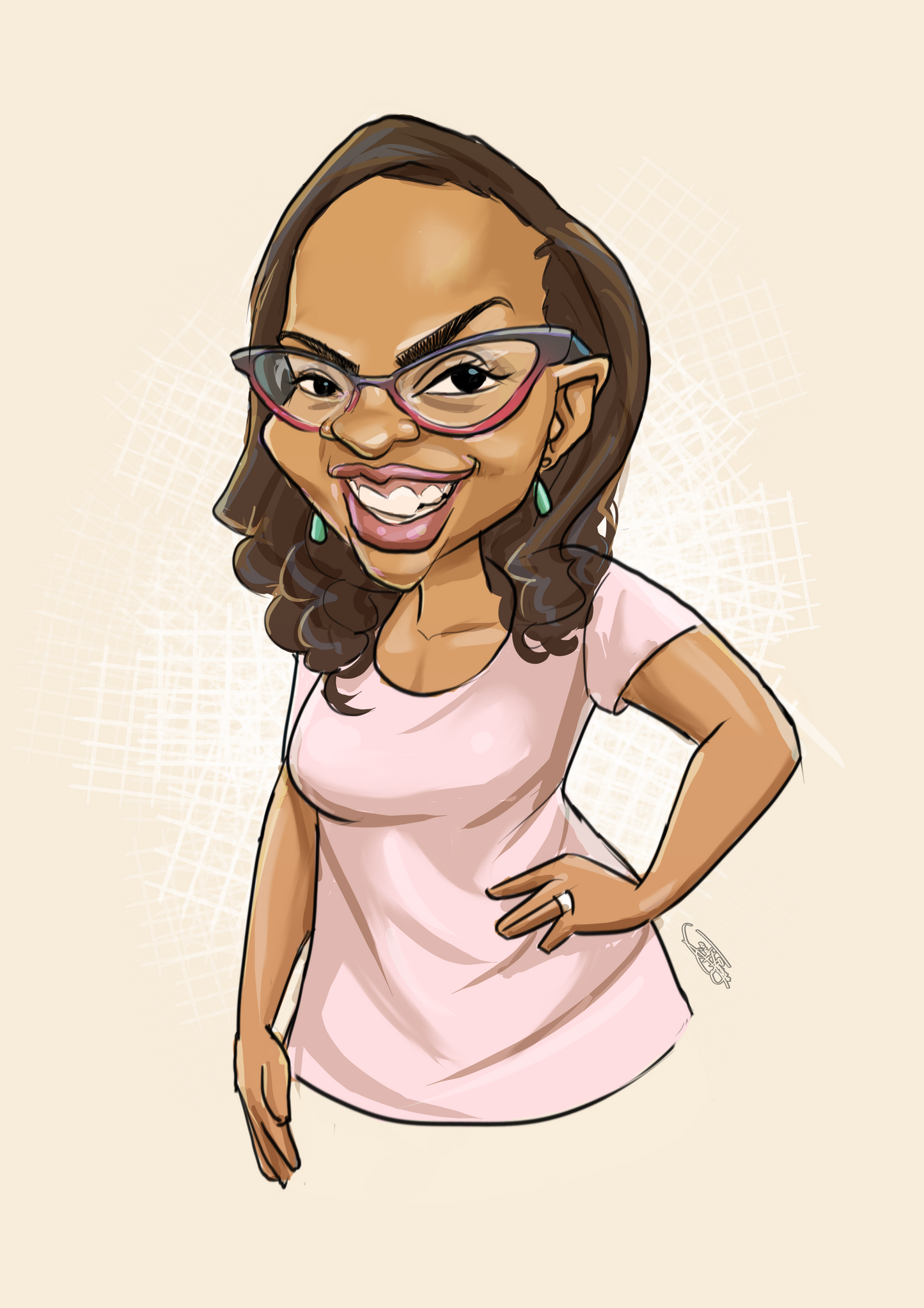 Waist-Up caricature