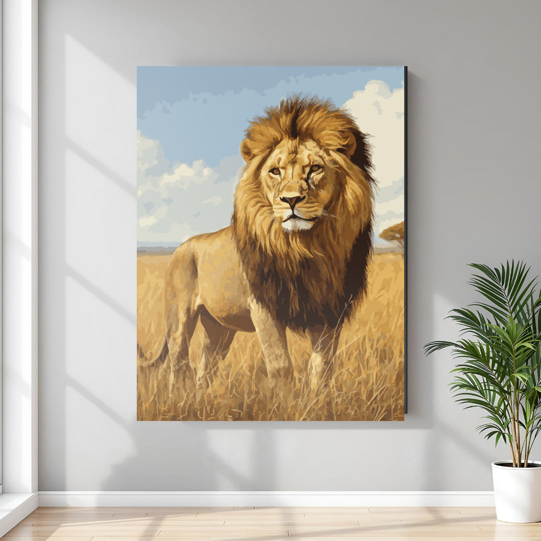 Lion in Savanna