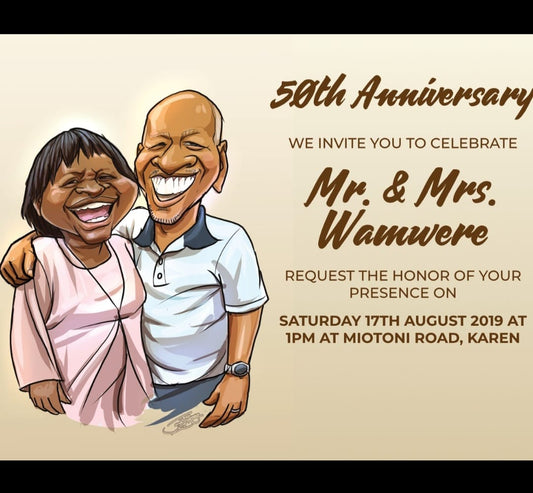 Waist up invitation card